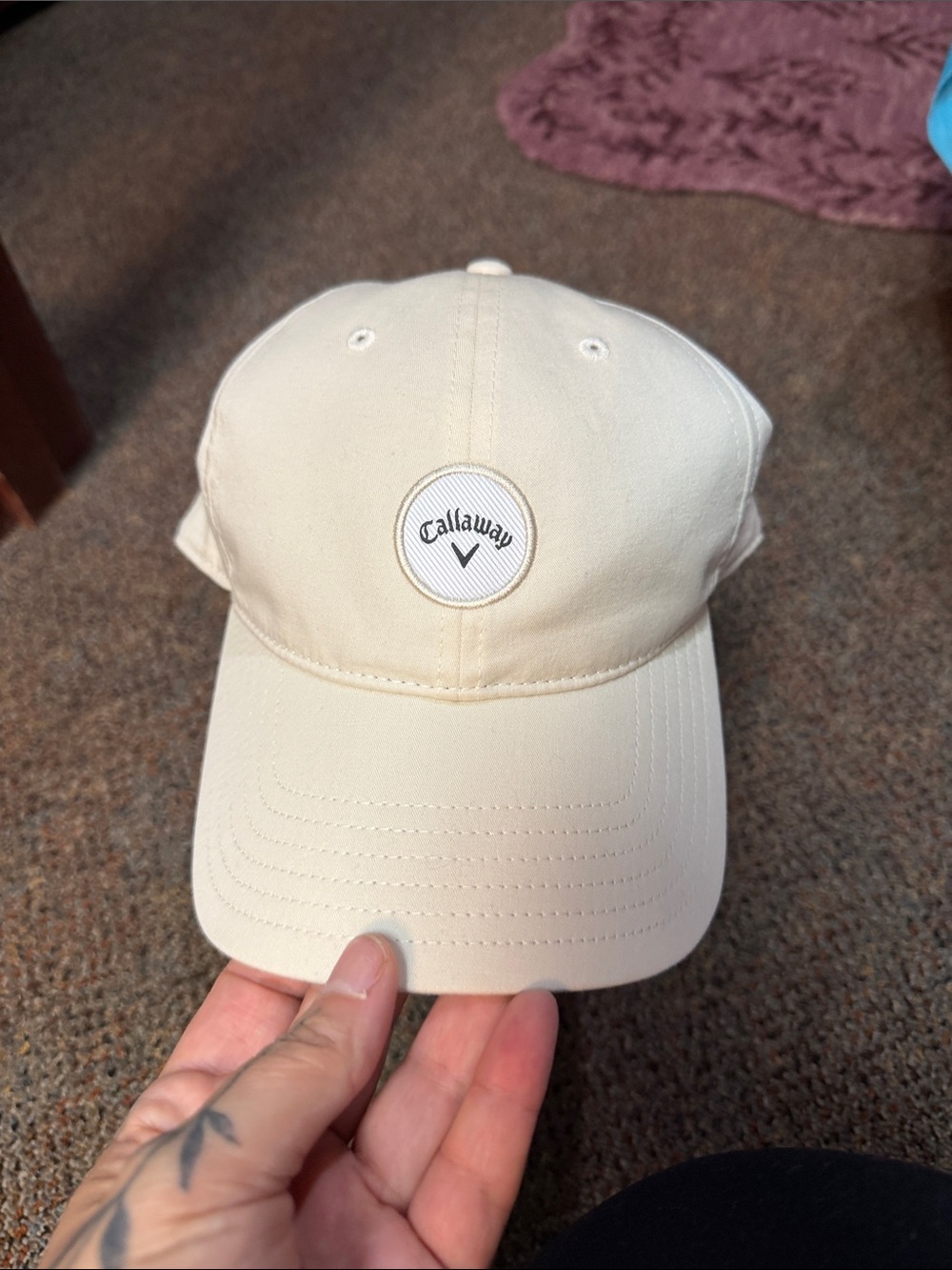 Callaway Kids Off-White Logo Baseball Hat